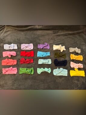 Kids Knotted Bow Headbands - Assorted Colors